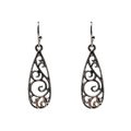 Vintage Scroll Teardrop Earrings
