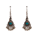 Vintage Turquoise Fringe Drop Earrings