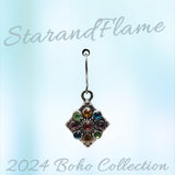 Multi-Gem Drop Earrings