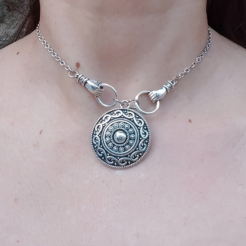 Vintage Bohemian Ethnic Totem Pendant Necklace