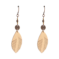 Rustic Leaf Drop Earrings – Earthy Boho Dangle Design