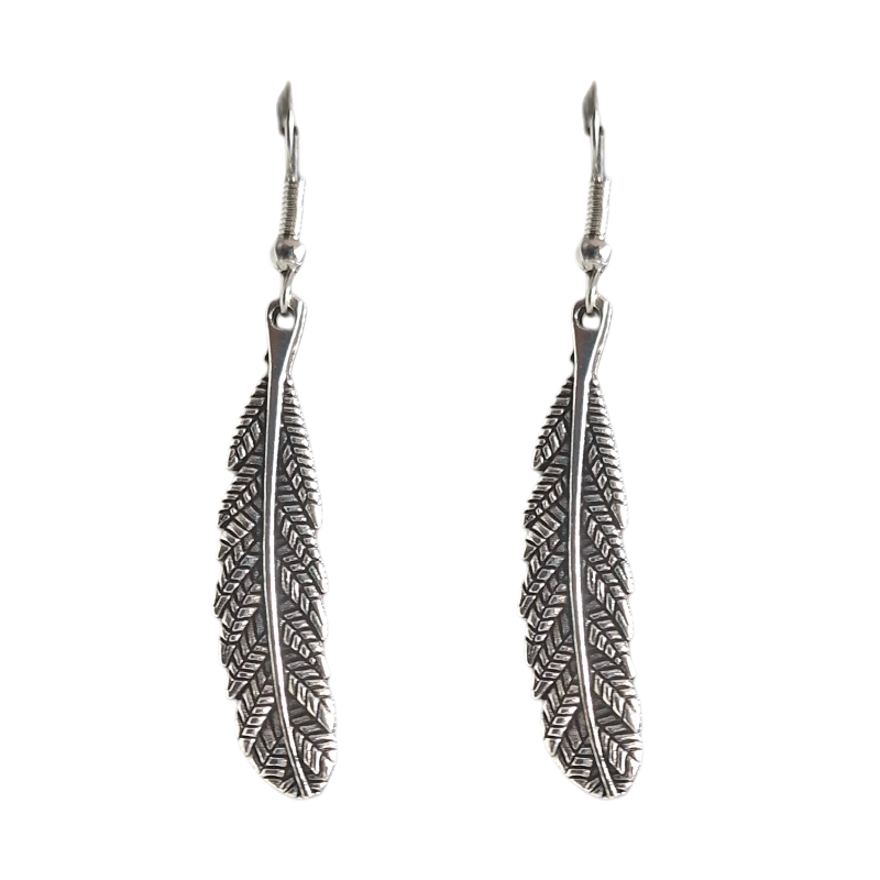 Classic Feather Drop Earrings