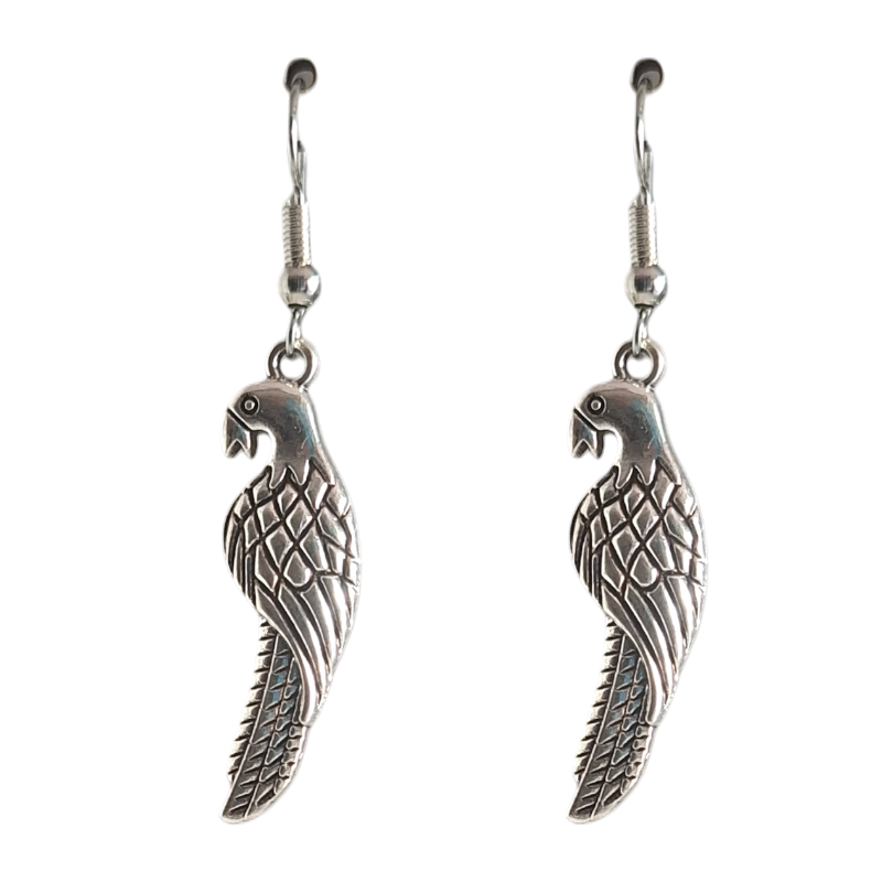 Boho Parrot Charm Dangle Earrings