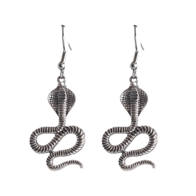 Boho Cobra Snake Dangle Earrings