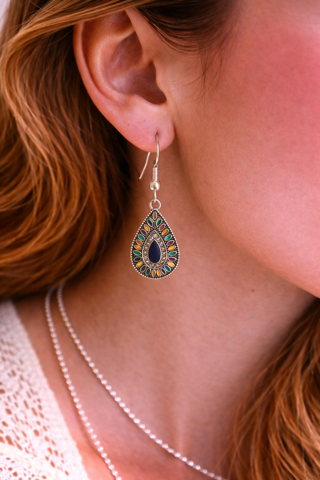 Vintage Boho Teardrop Dangle Earrings