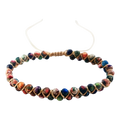 Adjustable Colorful Imperial Jasper Anklet – Handcrafted Boho-Chic Ankle Bracelet
