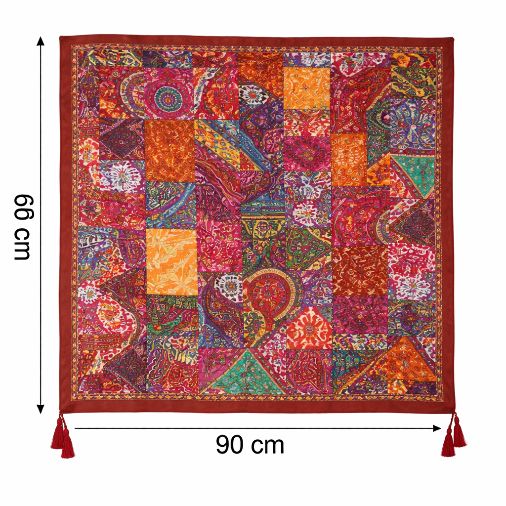 Bohemian Color Block Paisley Scarf – Soft Fringe Shawl & Wrap for Women