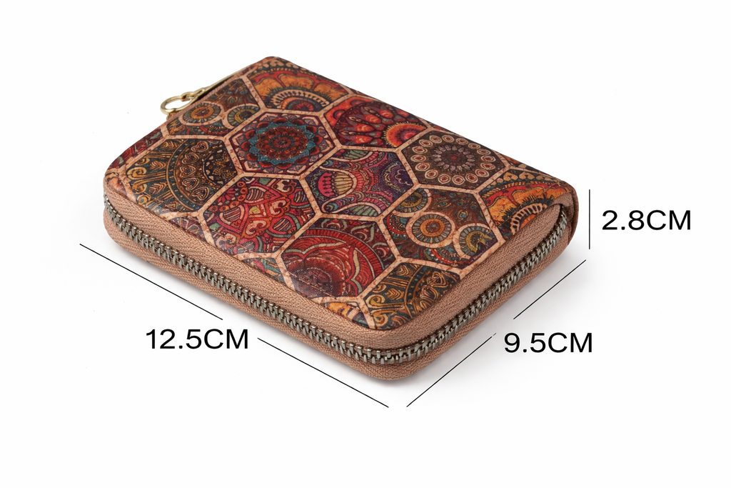 Vintage Floral Coin & Card Holder for Women