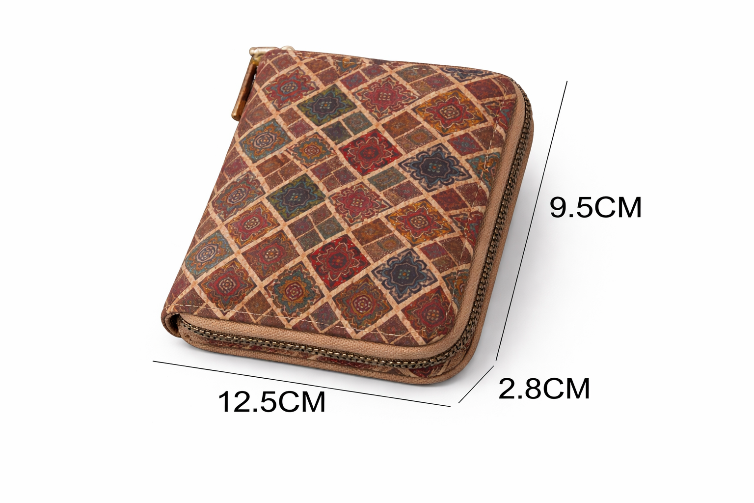 Bohemian Mosaic Pattern Cork Coin Purse