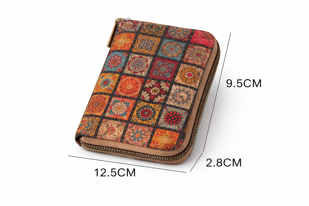 Bohemian Patchwork Cork Coin Purse