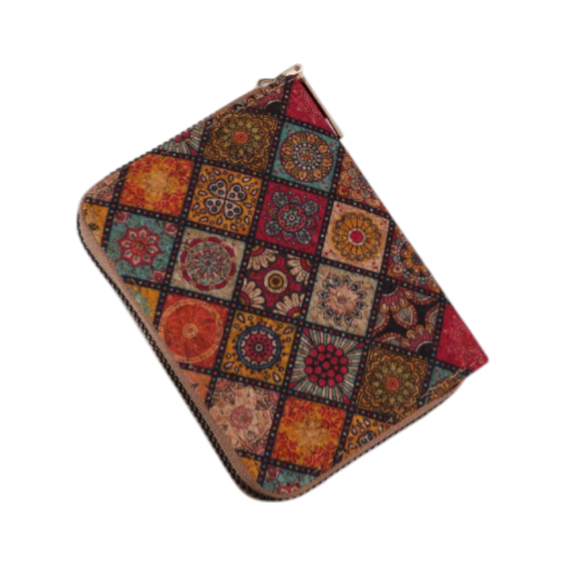 Bohemian Patchwork Cork Coin Purse