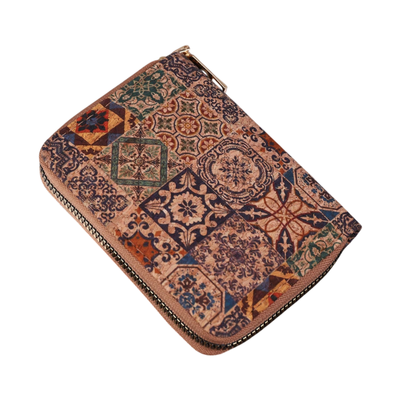 Bohemian Mosaic Mini Zip Wallet for Women