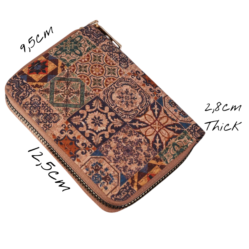 Bohemian Mosaic Mini Zip Wallet for Women