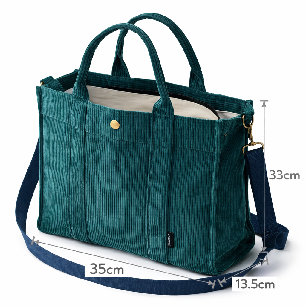 Original Autumn & Winter Thick Corduroy Tote Bag for Daily Use and Casual Styling
