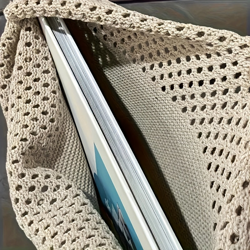 Women’s Bohemian Handbag – Knitted Floral Nylon Shoulder Bag for Everyday Casual Style