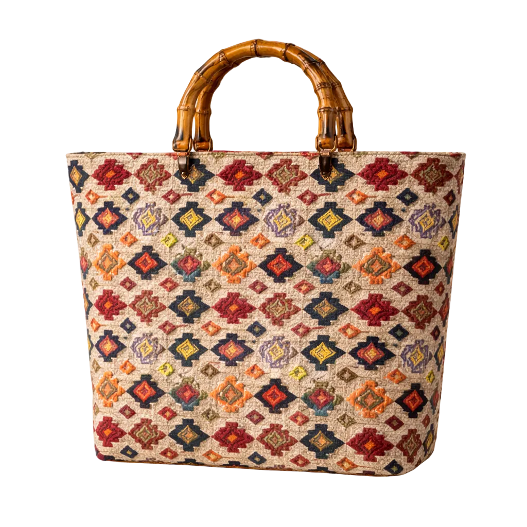 Bohemian Ethnic Jacquard Woven Print Women’s Shoulder Bag with Adjustable Strap