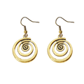 Vintage Geometric Round Hollow Spiral Earrings