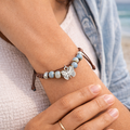 Vintage Glass Bead Bracelet with Butterfly Charm – Bohemian Jewellery