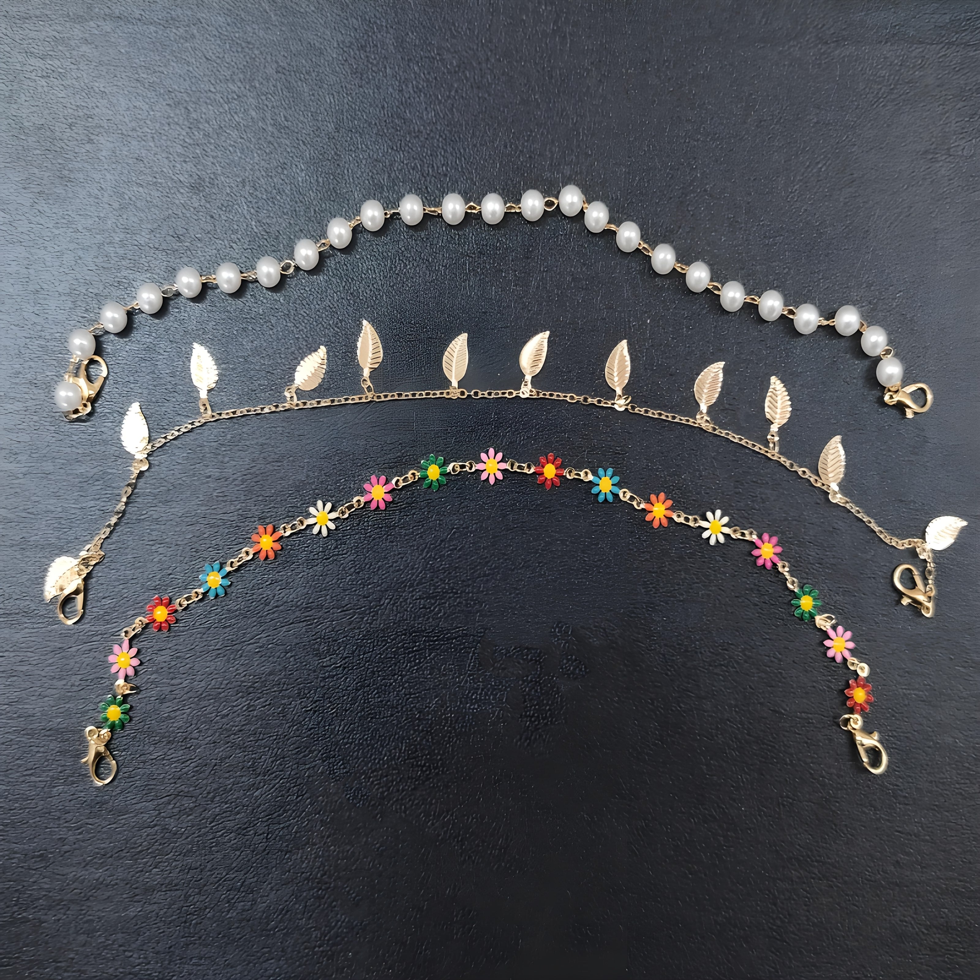 Boho Style Ankle Chain Set – 3pcs Versatile Decorative Chains