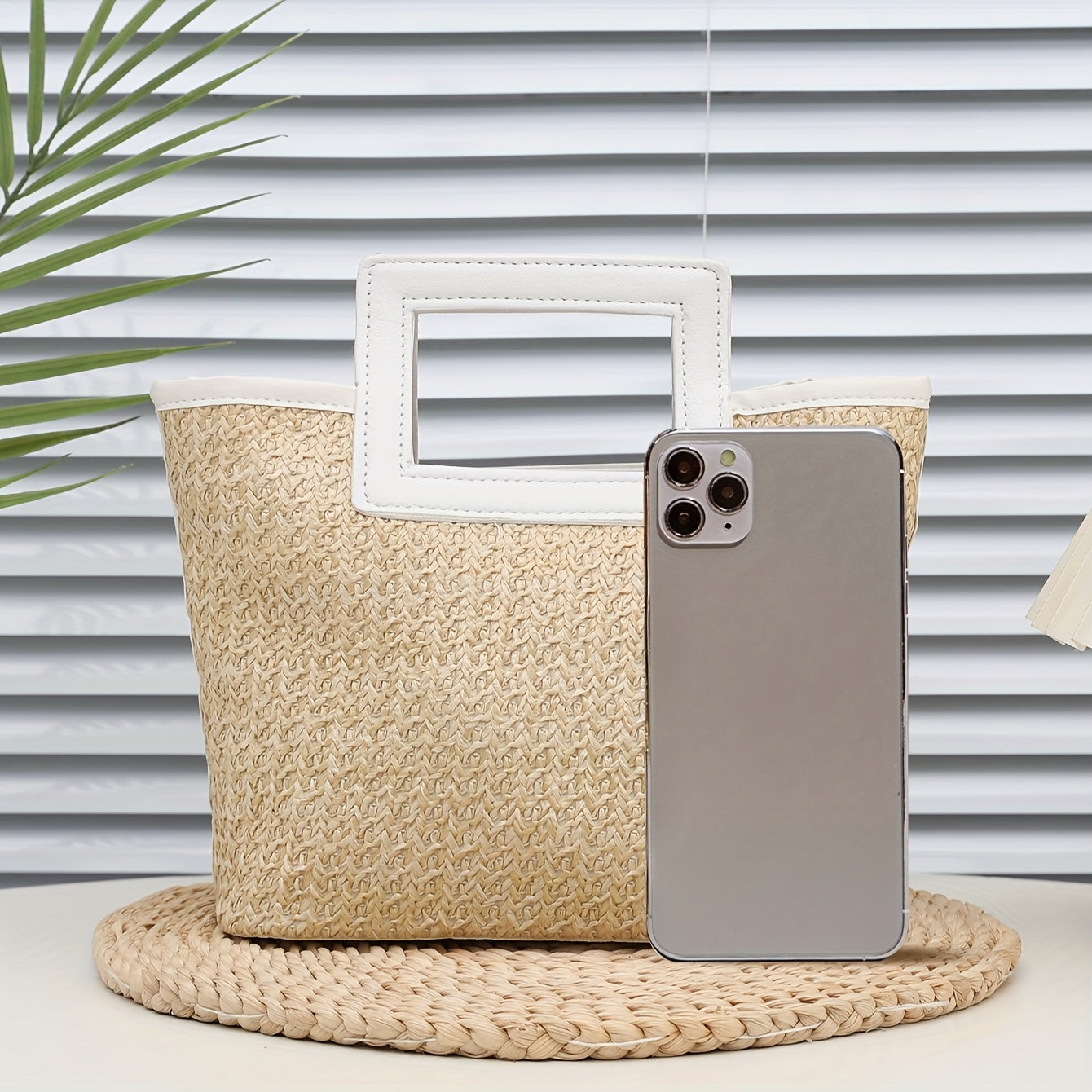 Stylish Large-Capacity Woven Straw Handbag – Vintage Bohemian Beach Carryall