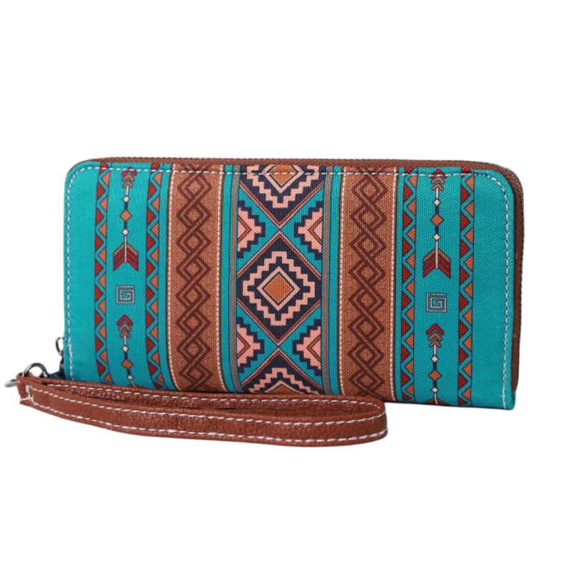 RFID Teal Women’s Vintage Bohemian Wallet