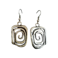 Vintage Geometric Hollow Drop Earrings