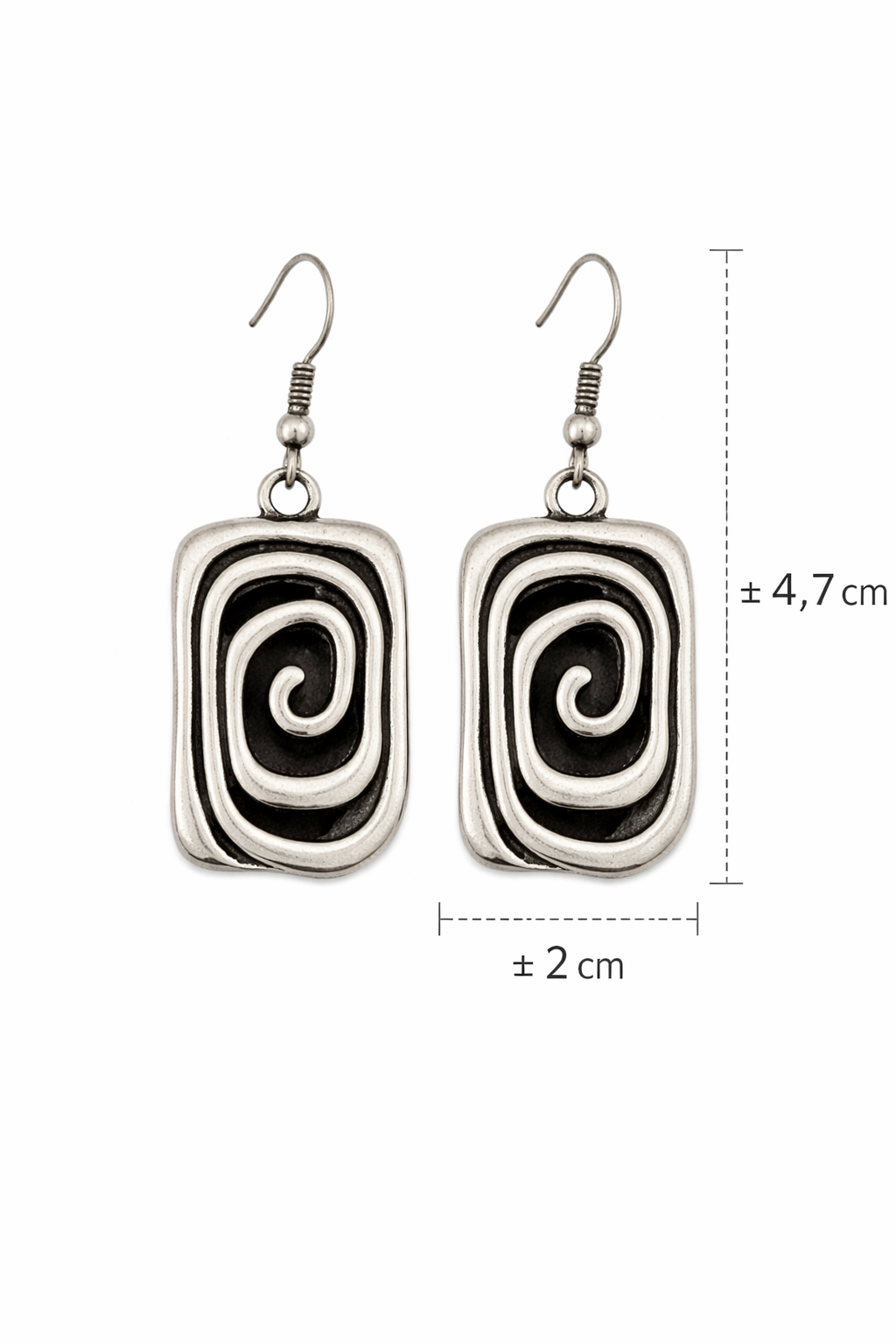 Vintage Geometric Hollow Drop Earrings