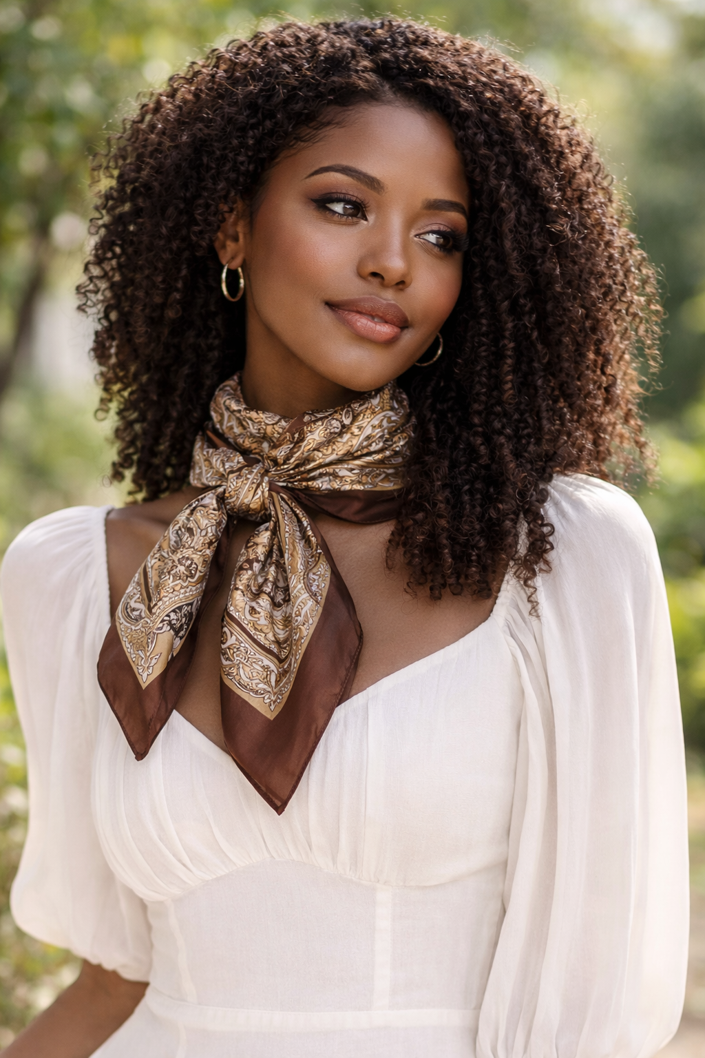 Retro Paisley Square Scarf – Soft & Smooth Polyester Fashion Accessory