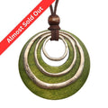 Bohemian Round Wooden Pendant Necklace