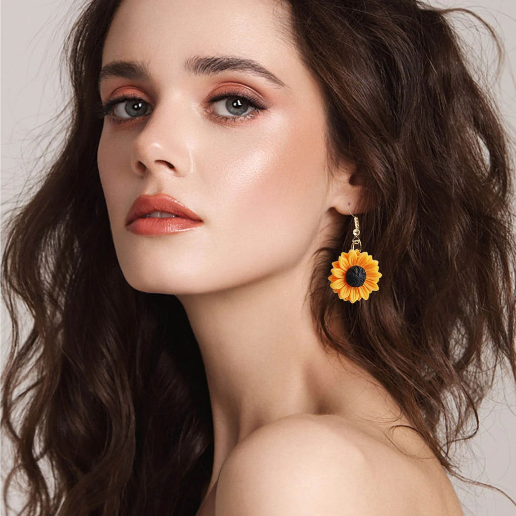 Sunflower Dangle Earrings