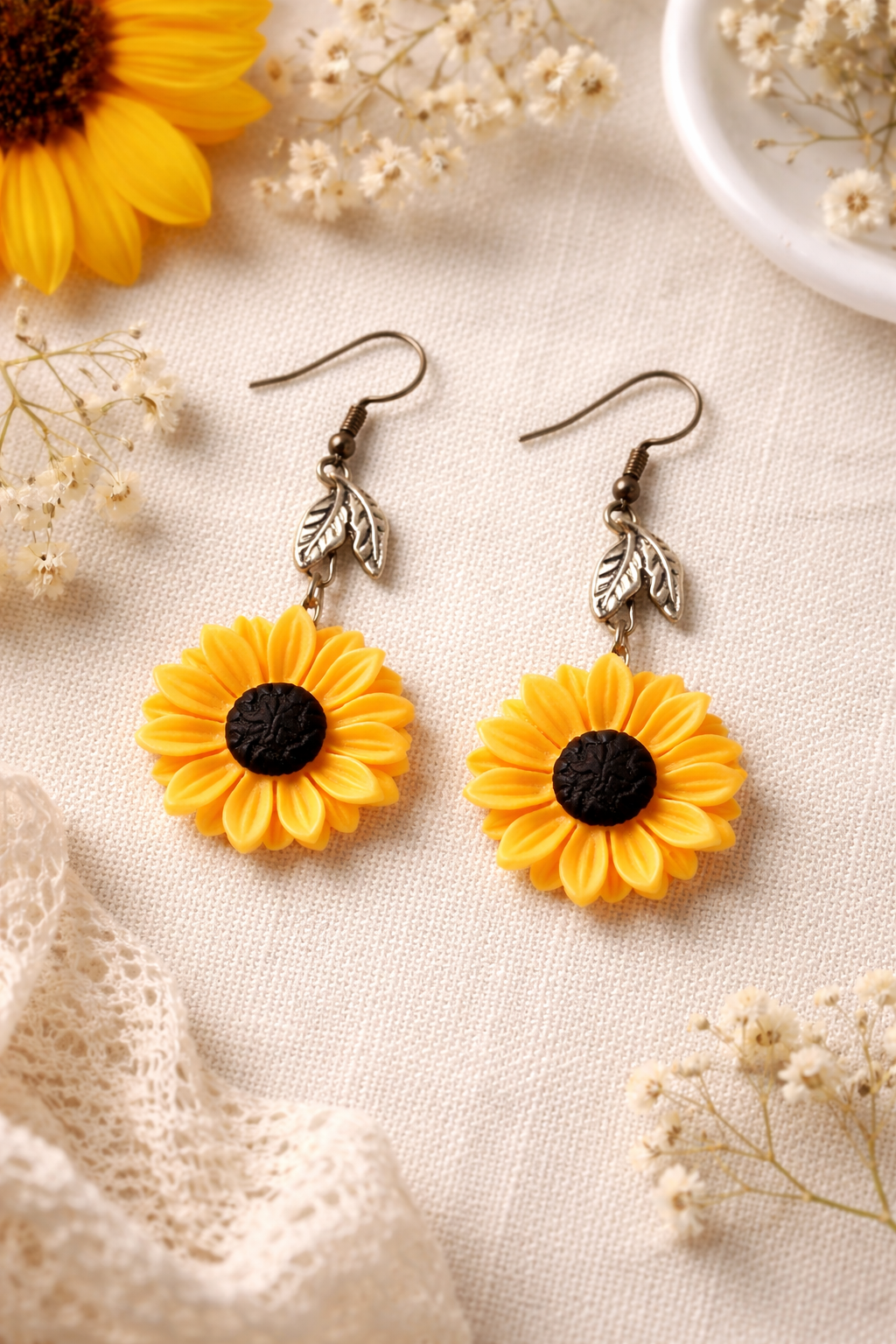 Sunflower Dangle Earrings