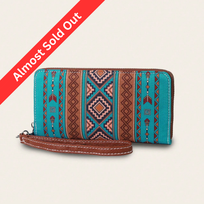 RFID Teal Women’s Vintage Bohemian Wallet