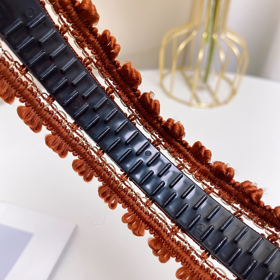 Bohemian embroidered wide headband with vintage-inspired design.