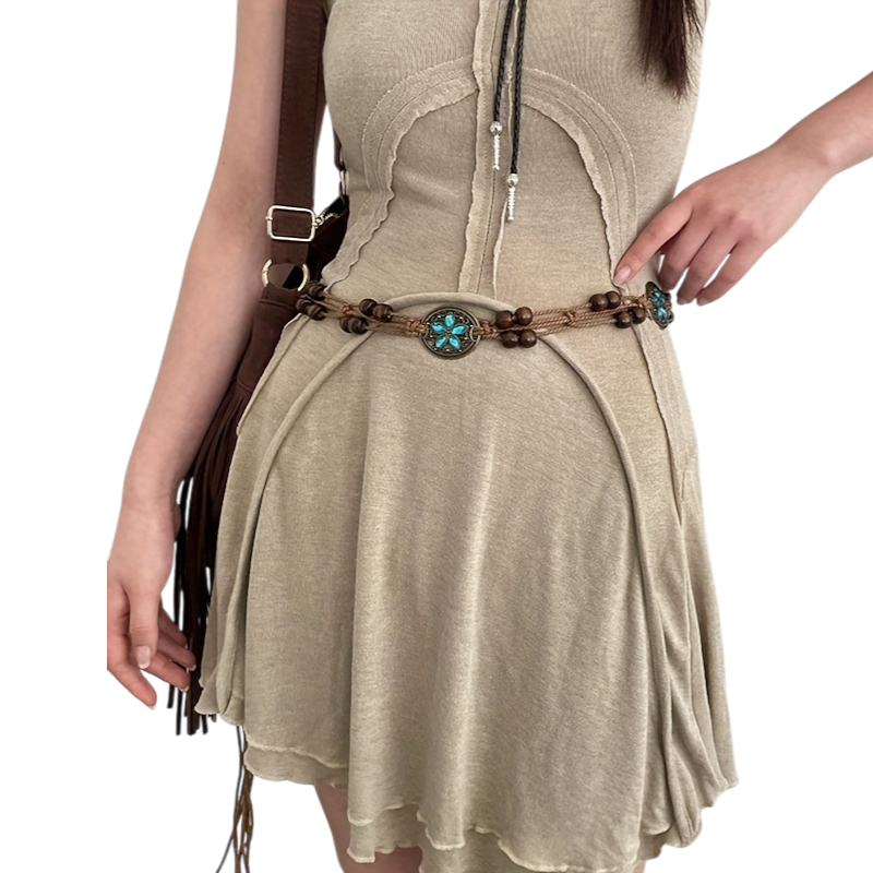 Women’s Braided Belt – Vintage Ethnic Boho Chic Decorative Accessory