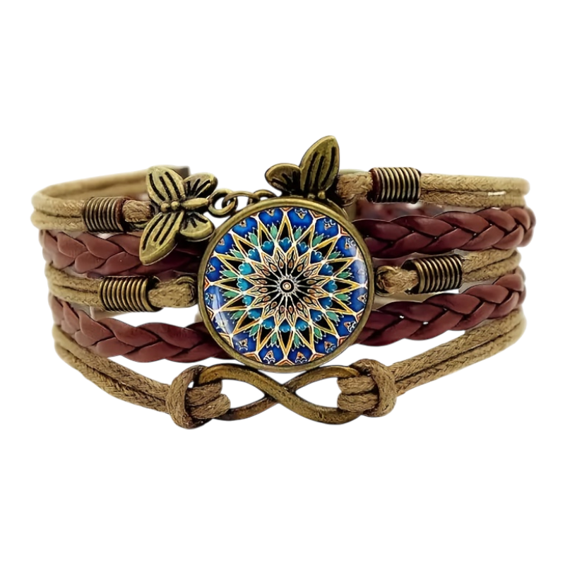 Vintage Mandala Bracelet – Multilayer Gemstone Boho Jewellery