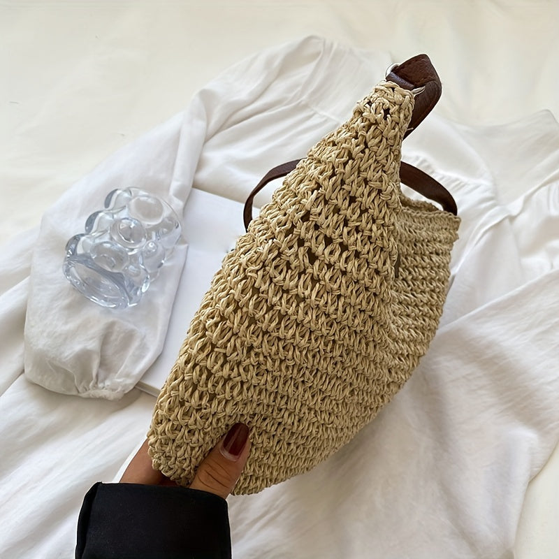 Handmade Woven Rattan Crossbody Bag