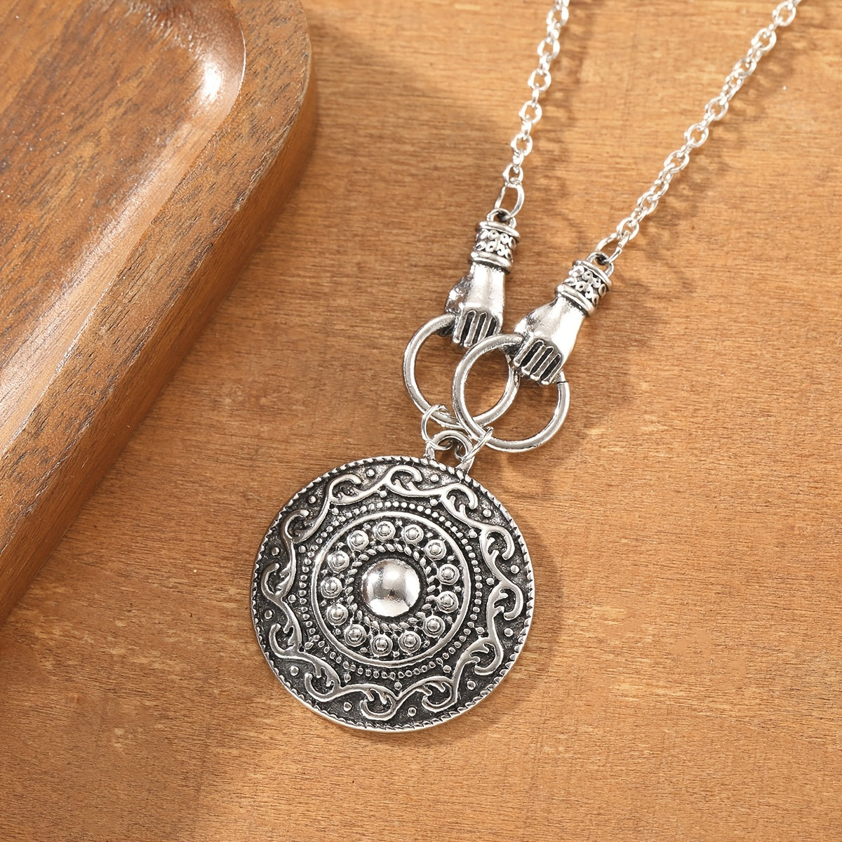 Vintage Bohemian Ethnic Totem Pendant Necklace