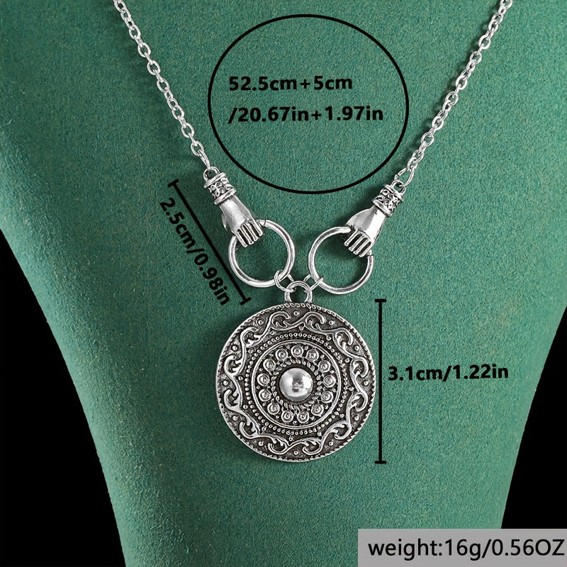 Vintage Bohemian Ethnic Totem Pendant Necklace