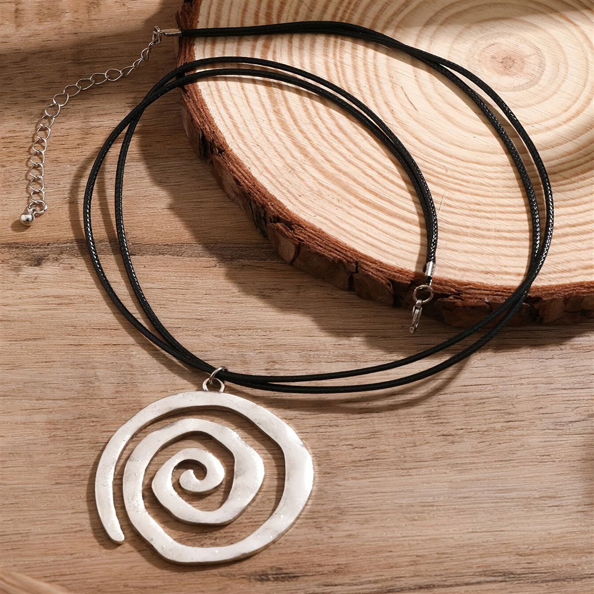 Bohemian Spiral Pendant Necklace