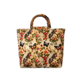 Bohemian Floral Embroidered Large Capacity Tote Bag for Everyday Use, Shopping & Travel