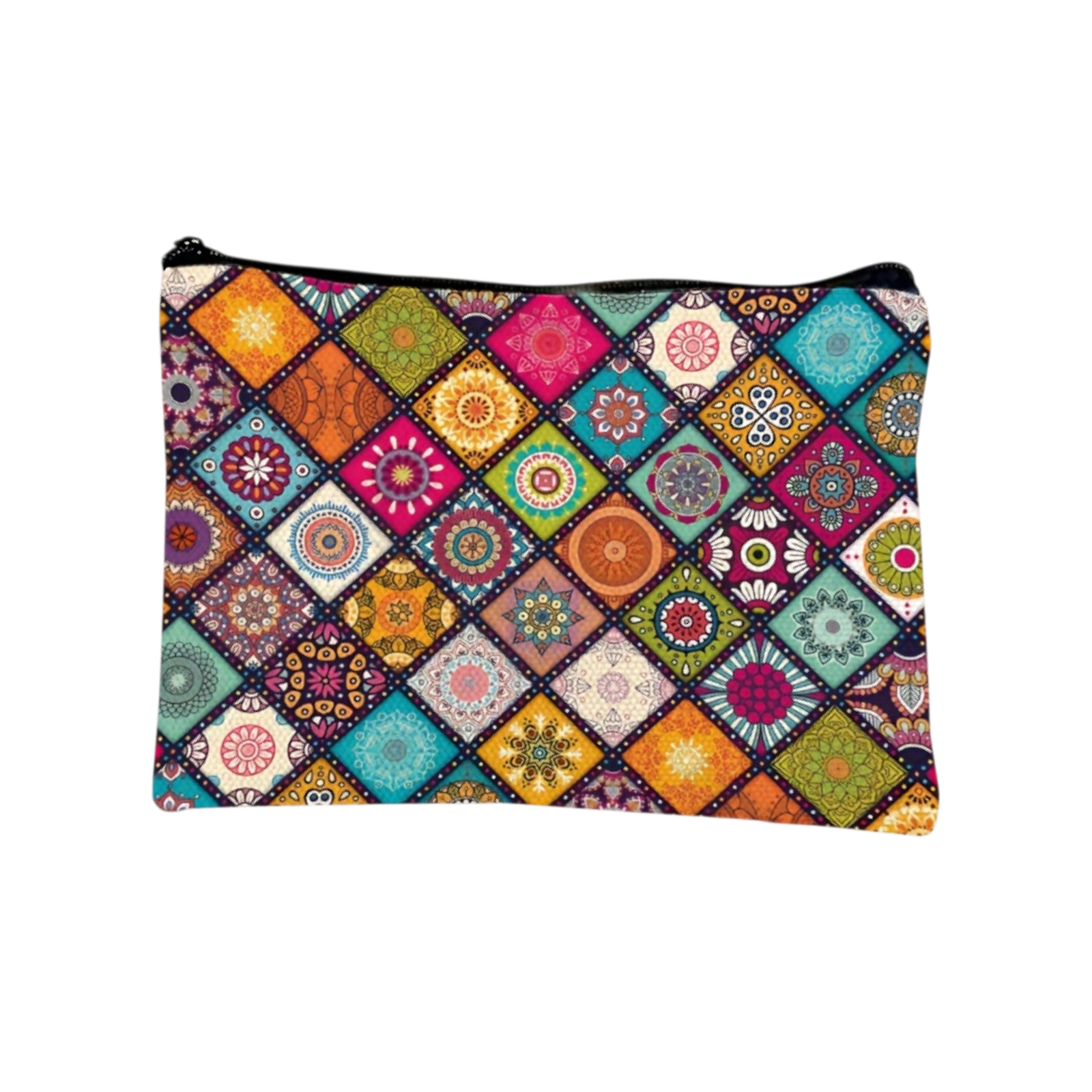 Bohemian-Style Toiletry Bag – Lightweight Travel Cosmetic Pouch with Zipper Closure