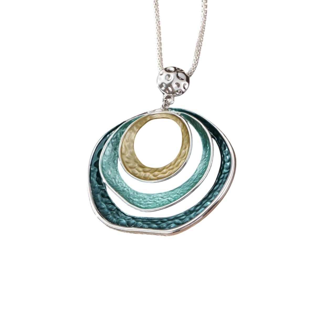 Bohemian Macaroon Enamel Geometric Pendant Necklace – Stylish, Modern & Versatile
