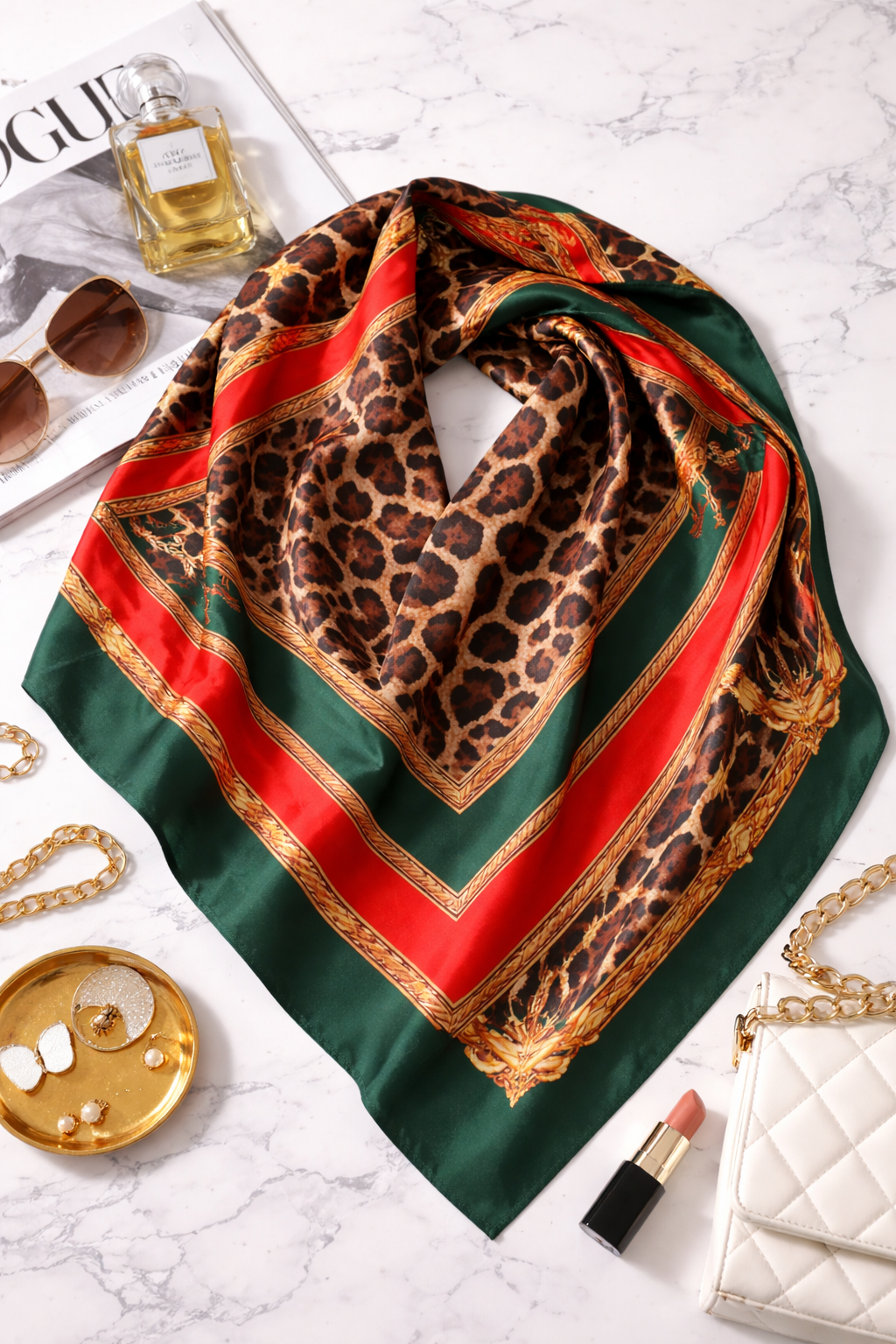 Boho Chic Leopard Print Scarf