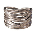 Wide adjustable 925 sterling silver ring with a vintage boho design