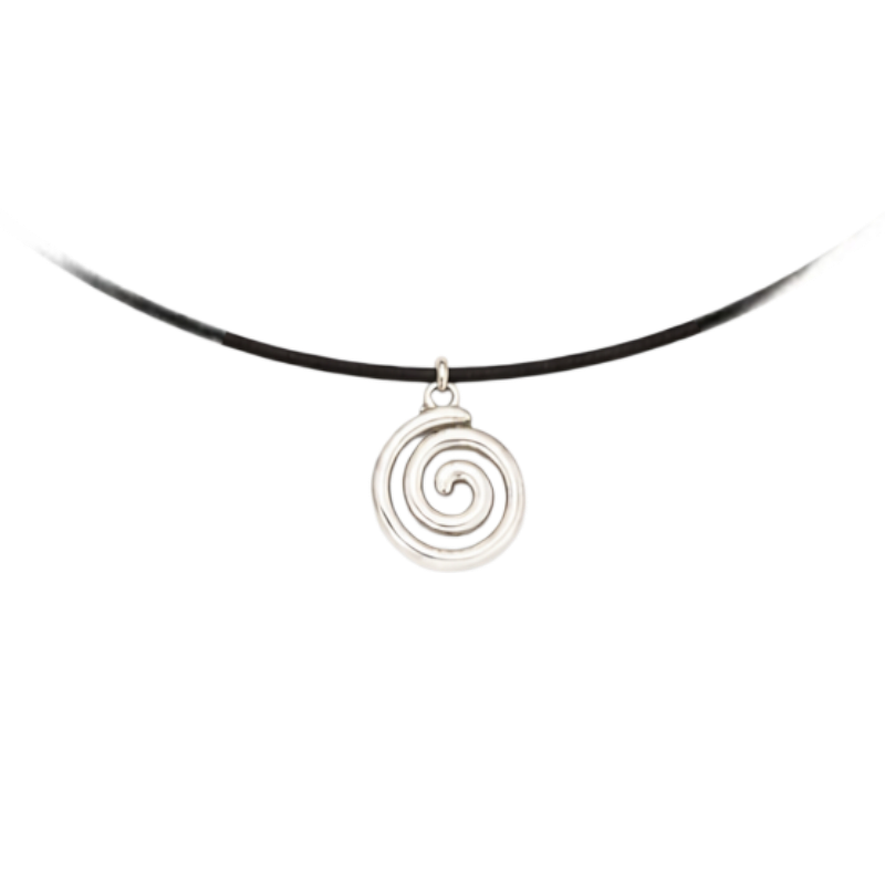 Small Bohemian Spiral Pendant Necklace