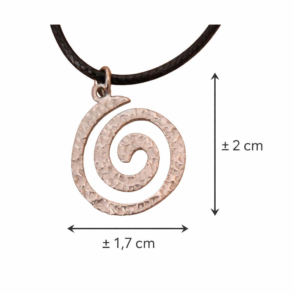 Small Bohemian Spiral Pendant Necklace