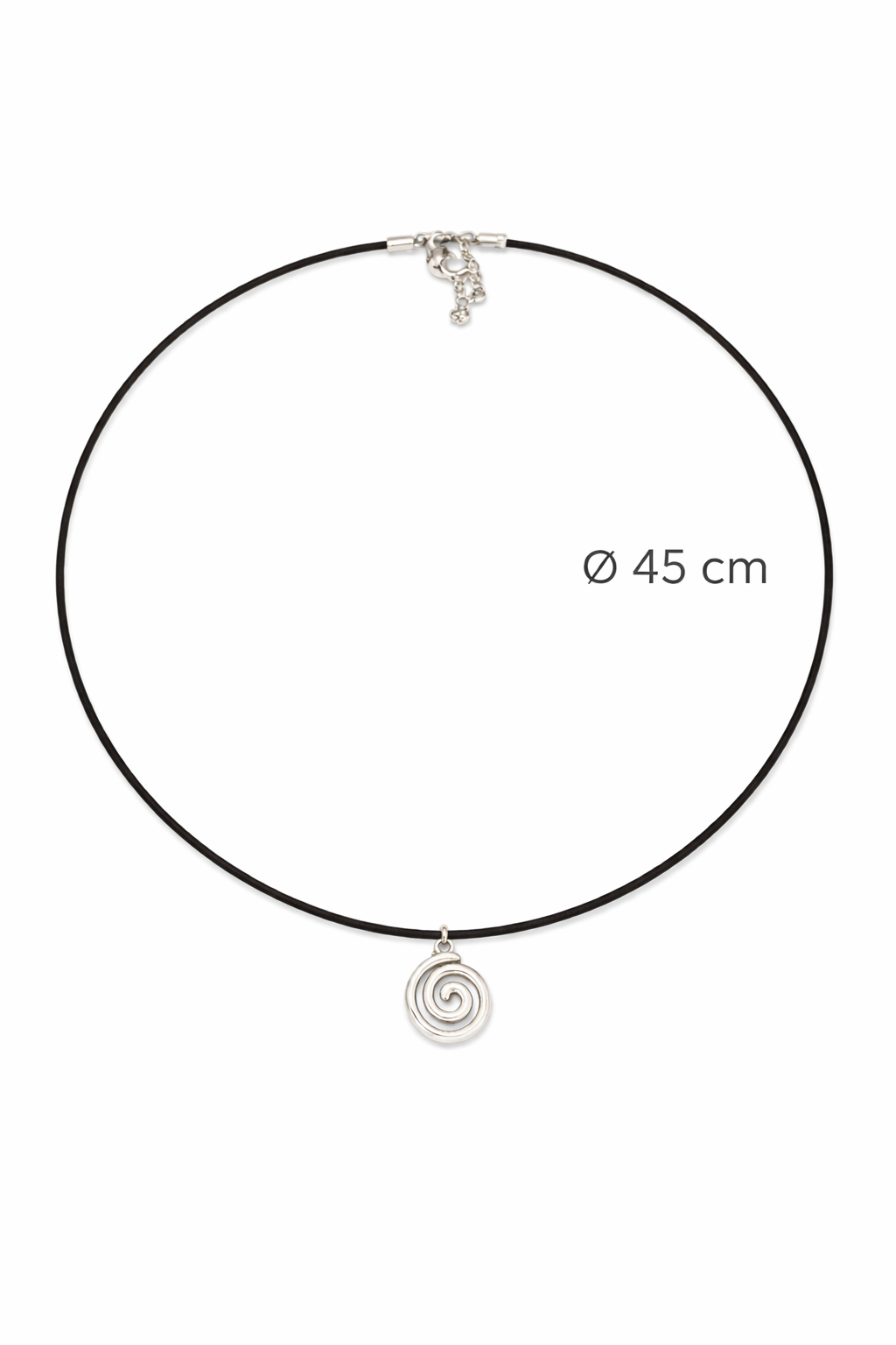 Small Bohemian Spiral Pendant Necklace